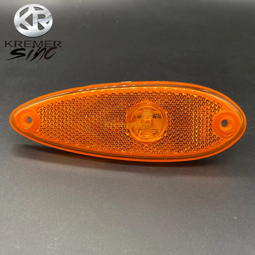 Luz lateral LED naranja para camión con siete bombillas