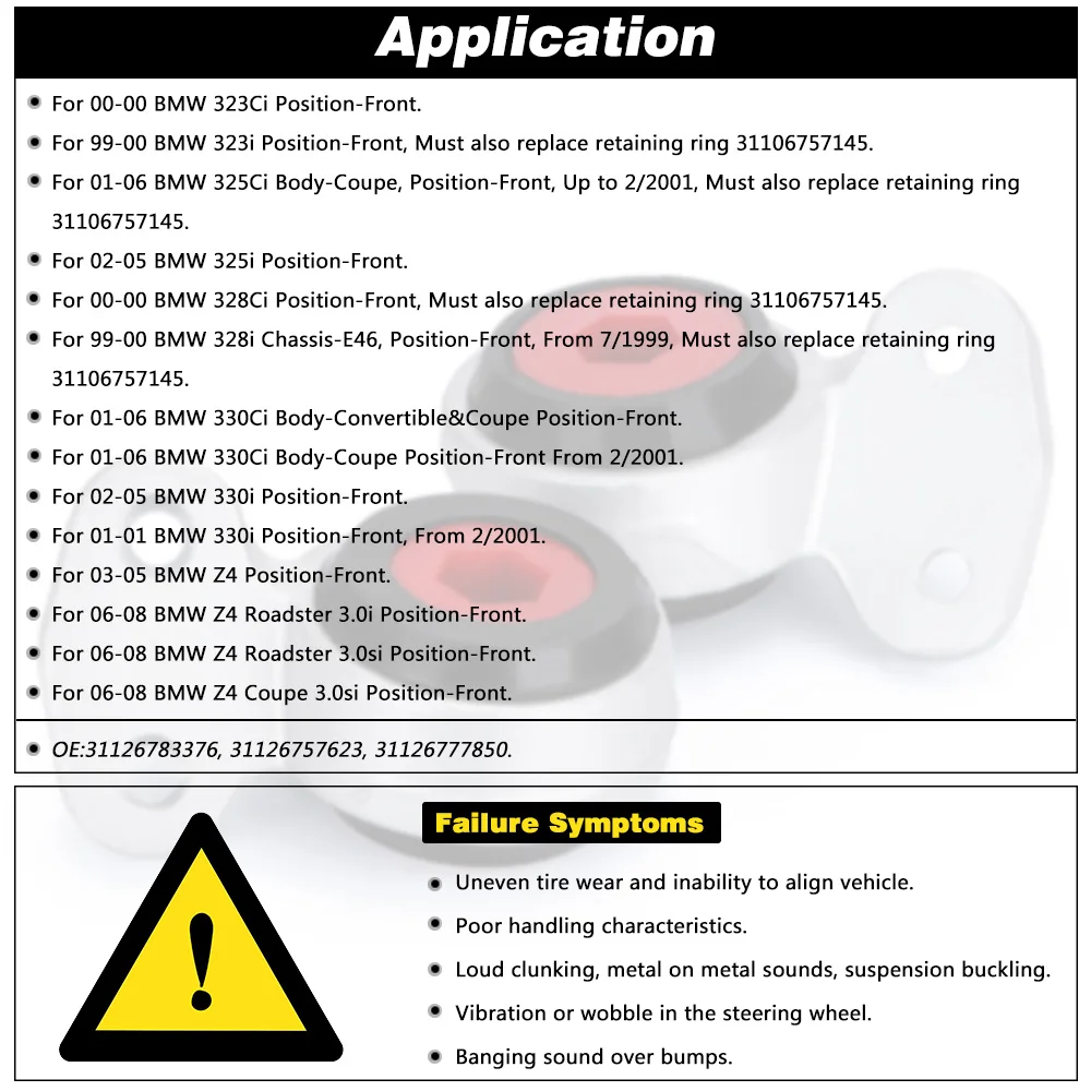 Kit brazos suspensión inferiores BMW E46 E85 325i 330i Z4 - imagen 3
