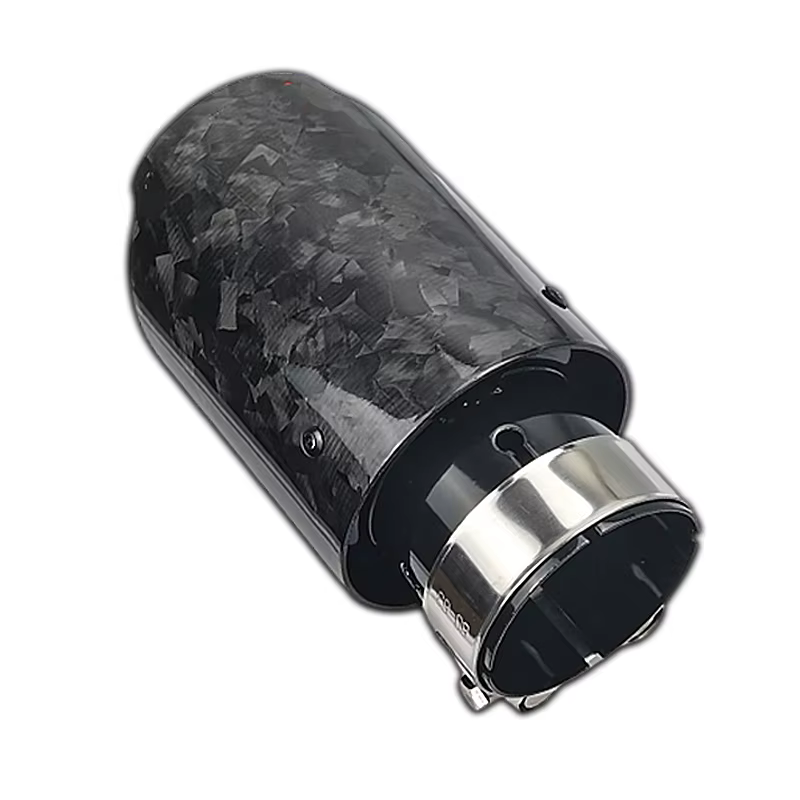 Punta Escape Universal Acero Inoxidable Fibra Carbono para Silenciador - imagen 5