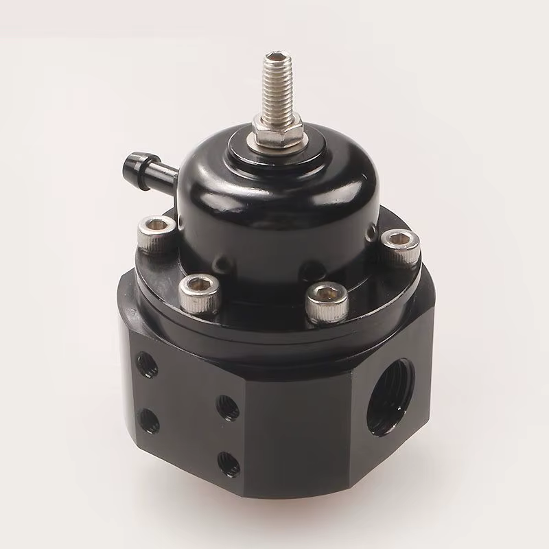 Regulador de presión de combustible ajustable de alto caudal negro - imagen 3