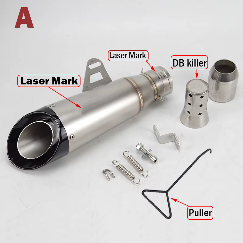 Silenciador de escape universal 51 mm con DB Killer para moto - imagen 4