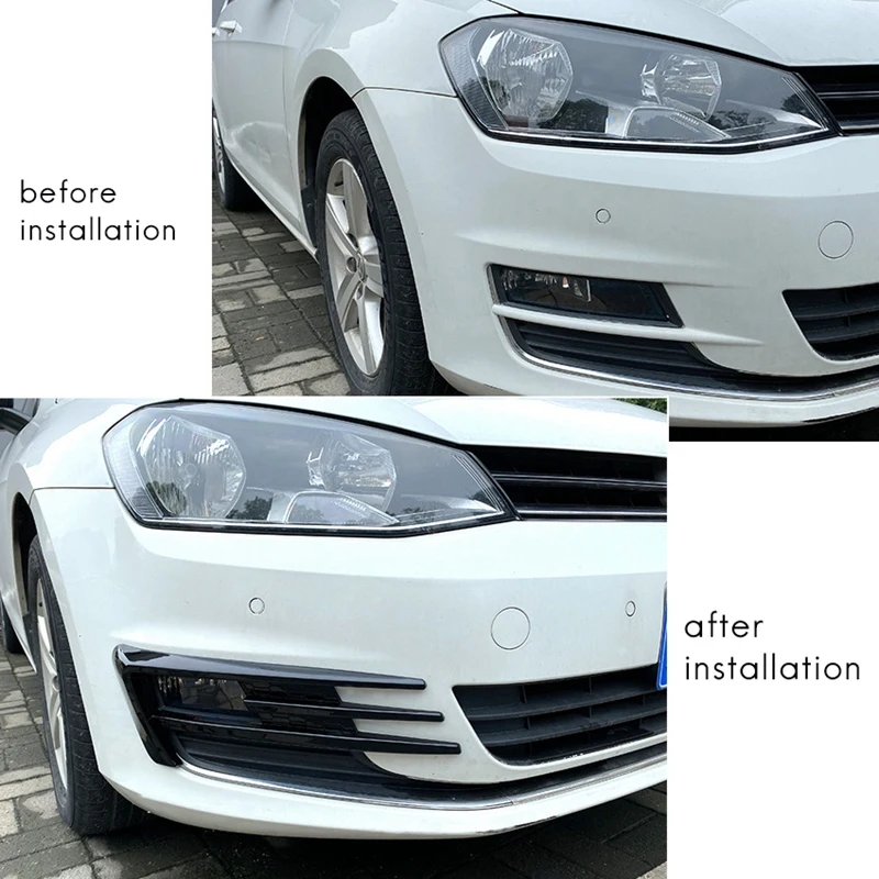 Cubierta rejilla antiniebla – Golf 7 MK7 2013-2017, negro brillante - imagen 3