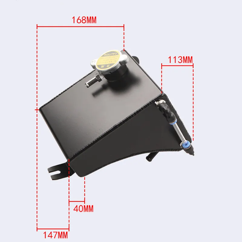 Depósito expansión refrigerante aluminio Nissan 240SX S13 SR20DET - imagen 3