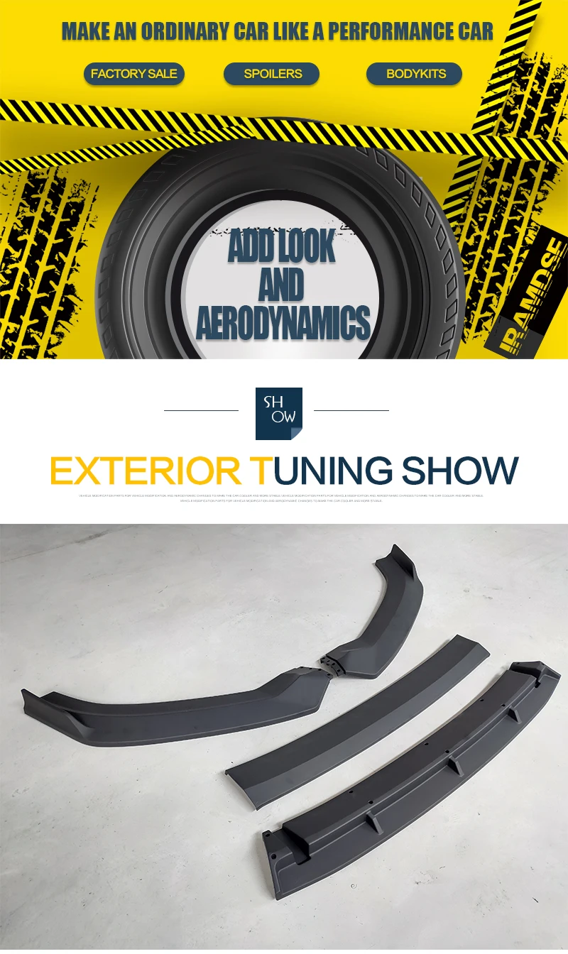 Alerón delantero con superficie de carbono para Audi A3 y S3