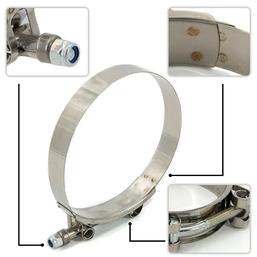 Abrazadera de escape de acero inoxidable con perno en T - imagen 4