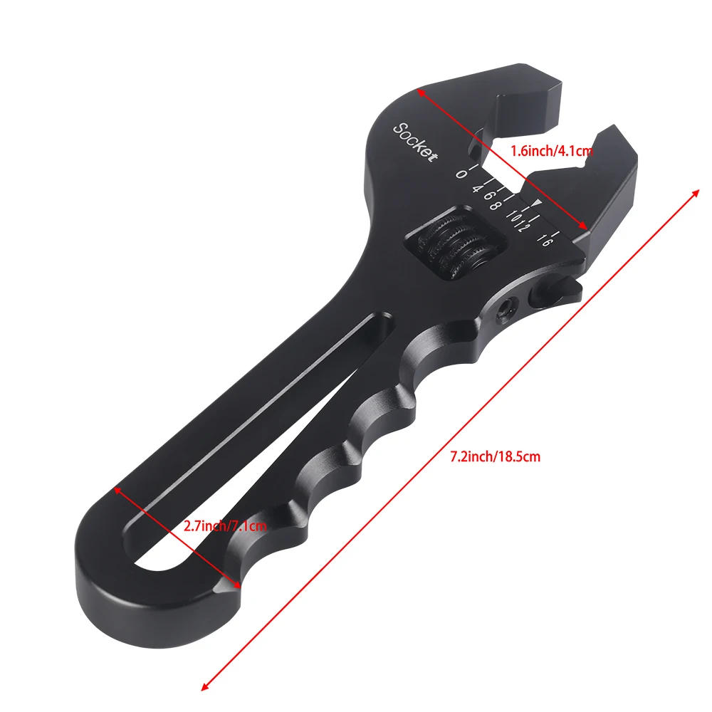 Llave aluminio ajustable extremo manguera aceite AN 3 4 6 8 10 12 - imagen 3