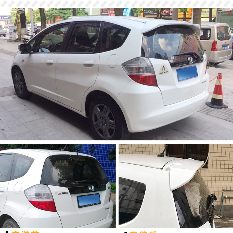 Alerón de techo trasero ABS sin pintar para Honda Jazz Fit - imagen 3