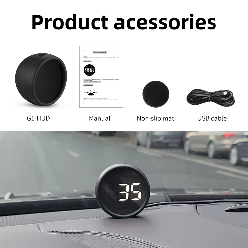 Pantalla HUD universal con GPS, velocímetro y alarma de velocidad - imagen 4