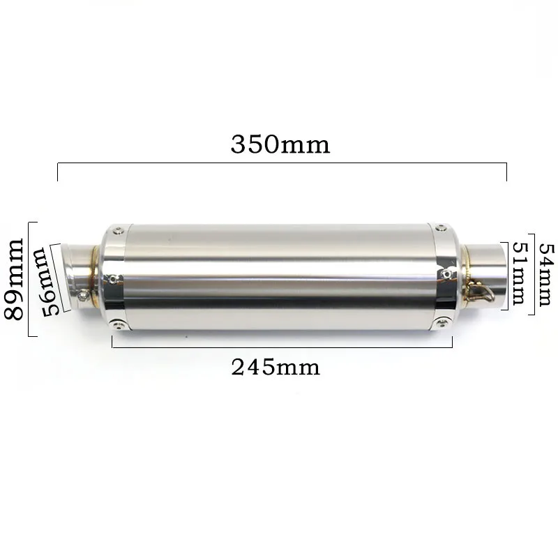 TERMIGNONI silenciador de escape de motocicleta de acero y fibra de carbono escape moto para KTM Fz6 Cbr250 Cb600 Mt07 xj6 cafe racer mt09 cb650f - imagen 3