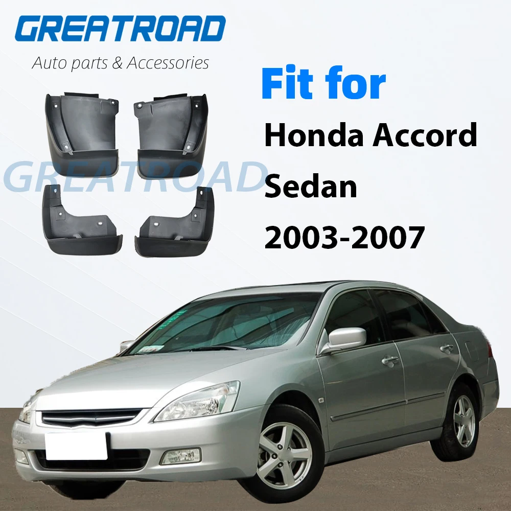 Guardabarros negros para Honda Accord Sedan 2003-2007