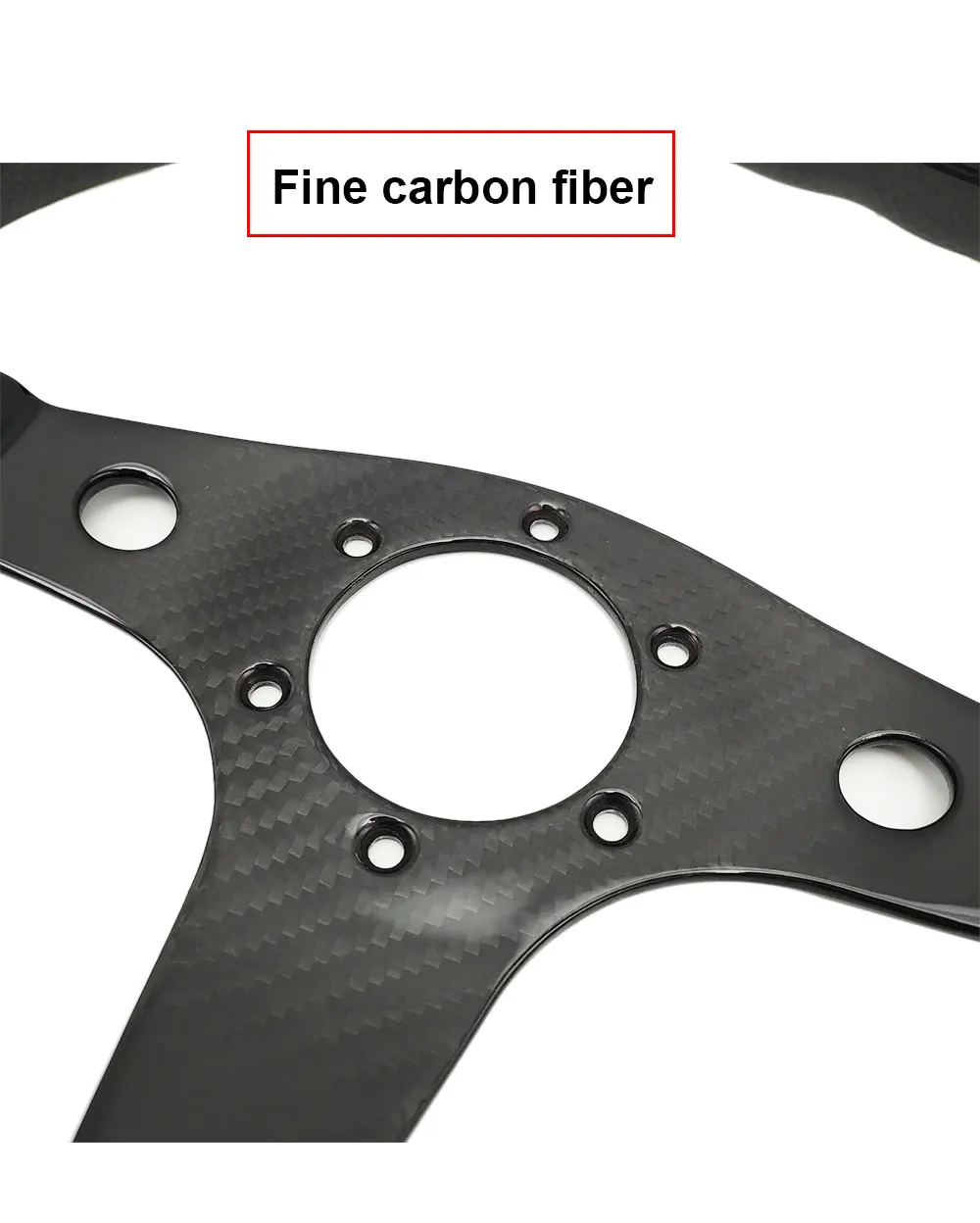 Detalle del diseño del volante y sus perforaciones