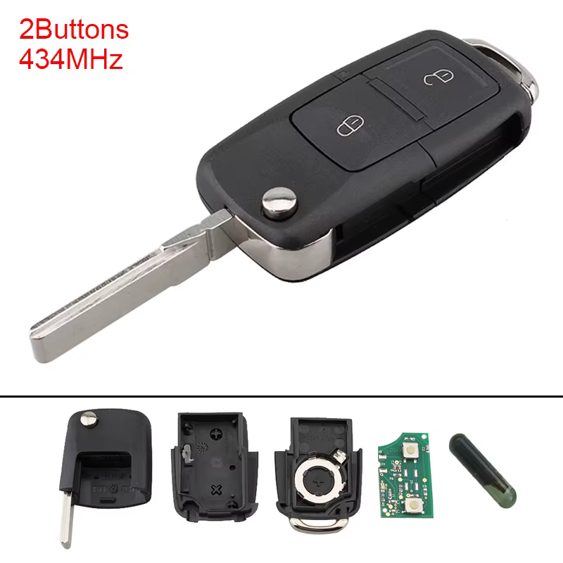 Mando a distancia con chip ID48 para VW Beetle, Bora, Passat y Polo