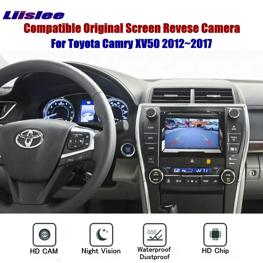 Cámara de visión trasera Liislee para Toyota Camry XV50