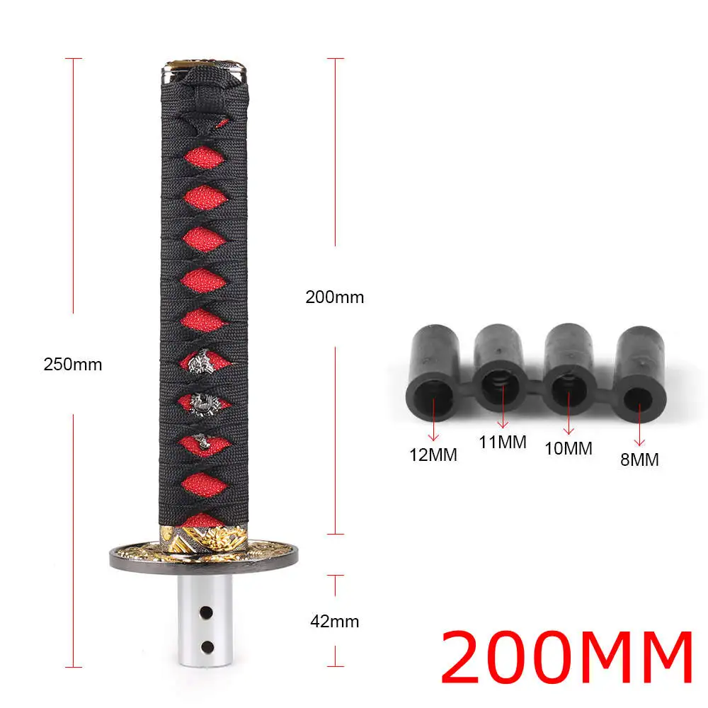 Pomo de cambio universal Katana Samurai con adaptadores para marchas - imagen 5