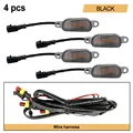 4Pcs Black-Amber