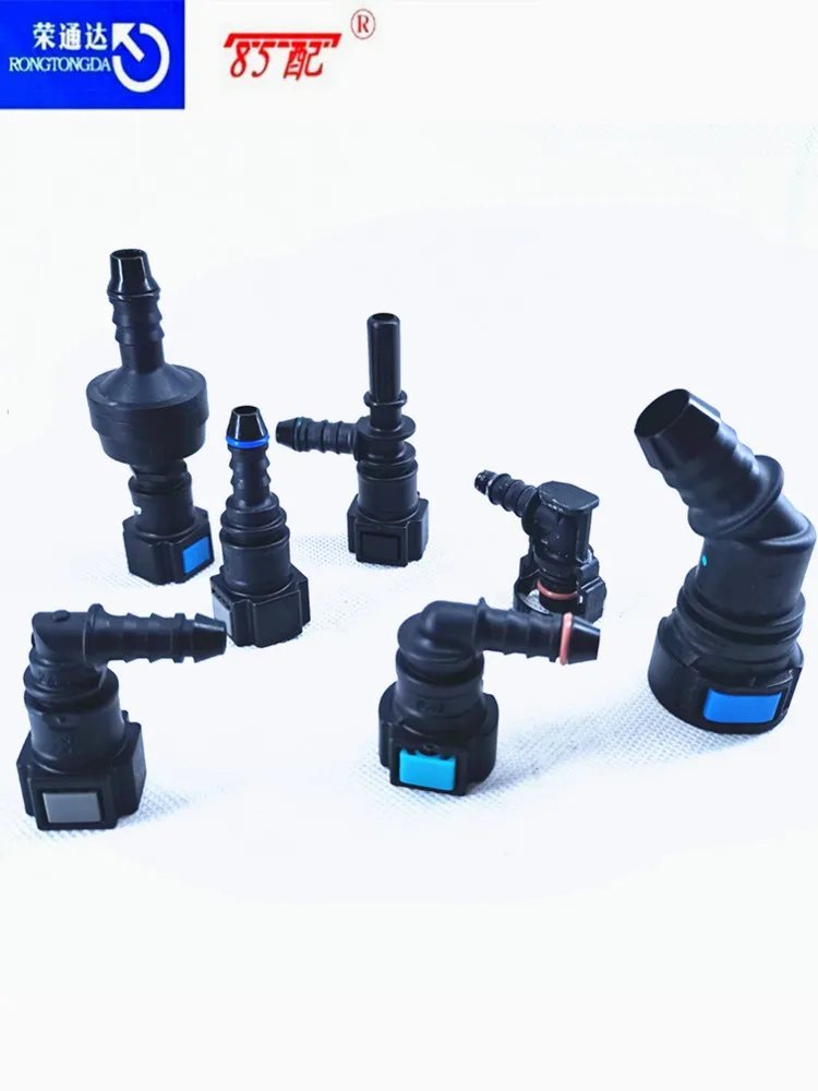 Conector rápido de codo para línea de combustible de automóvil