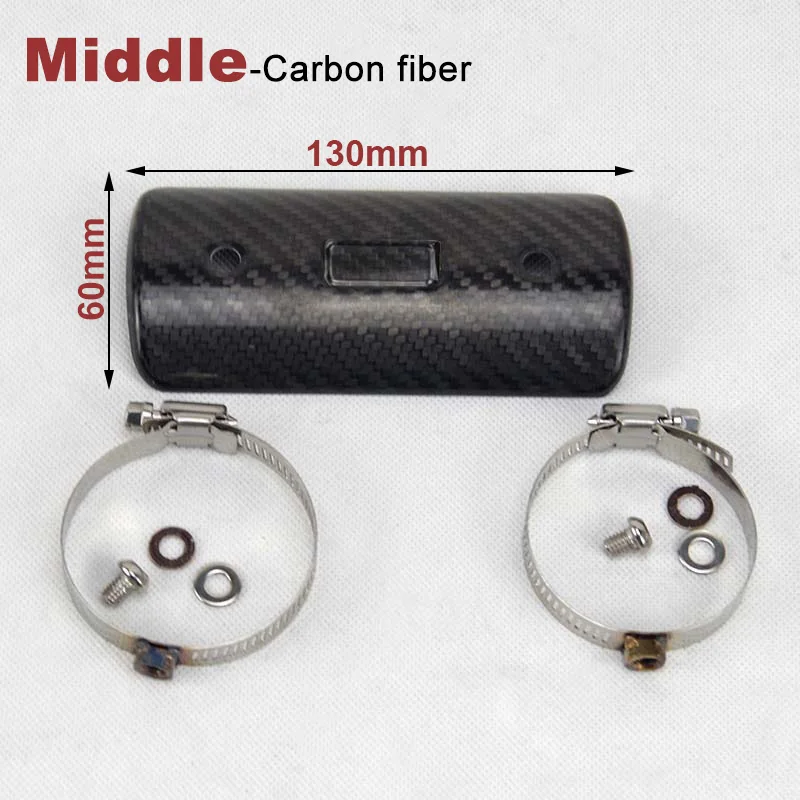 Protector térmico de fibra de carbono para escape de moto - imagen 3