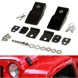 Cierre de capó de acero inoxidable negro – Jeep Wrangler JK 2007-2018