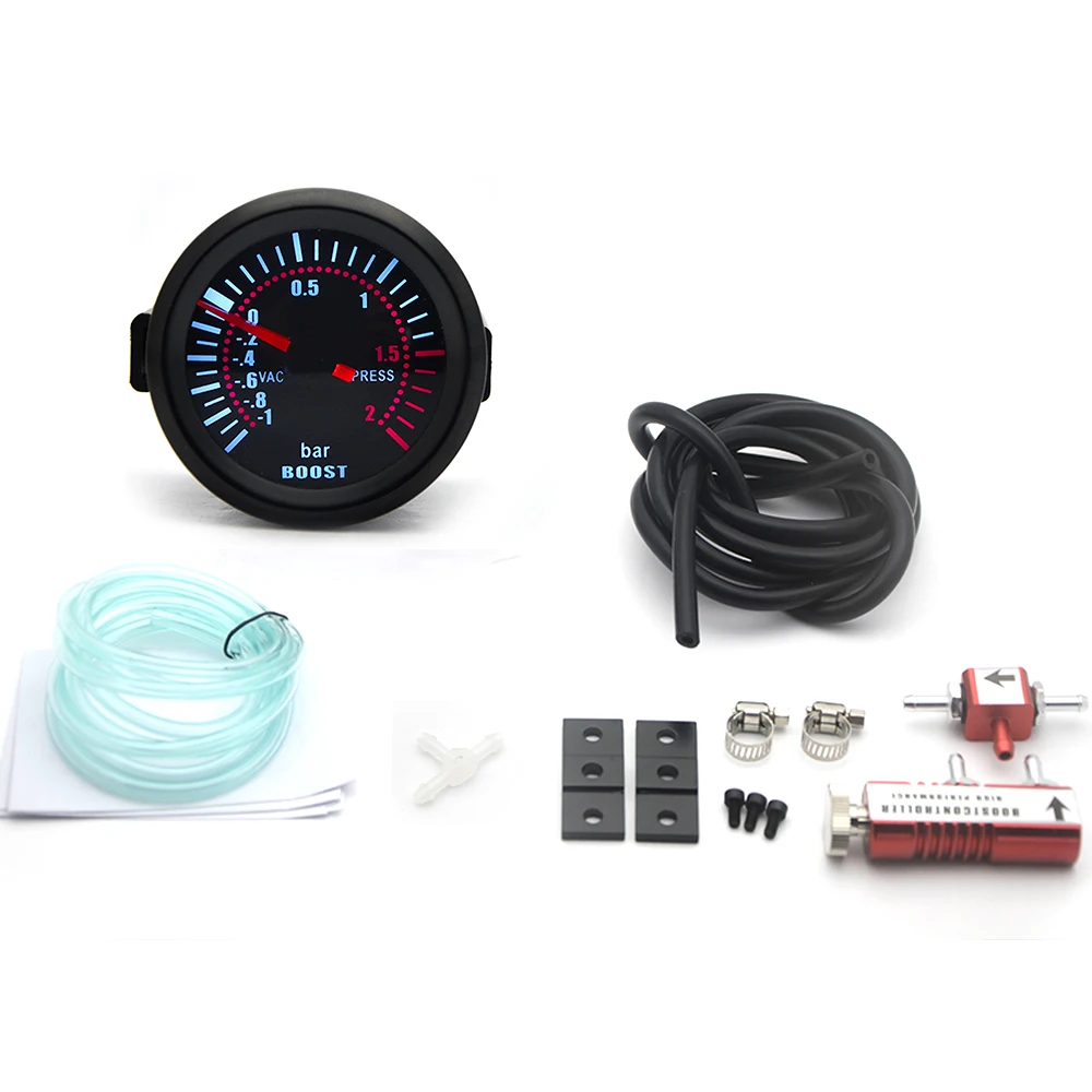 Kit de manómetro y controlador de presión del turbo 52 mm, 1-2 bar