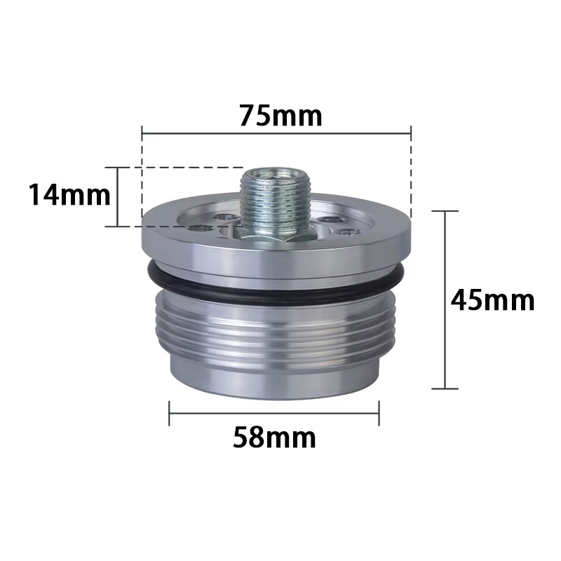 Placa adaptadora y conexiones para filtro de aceite