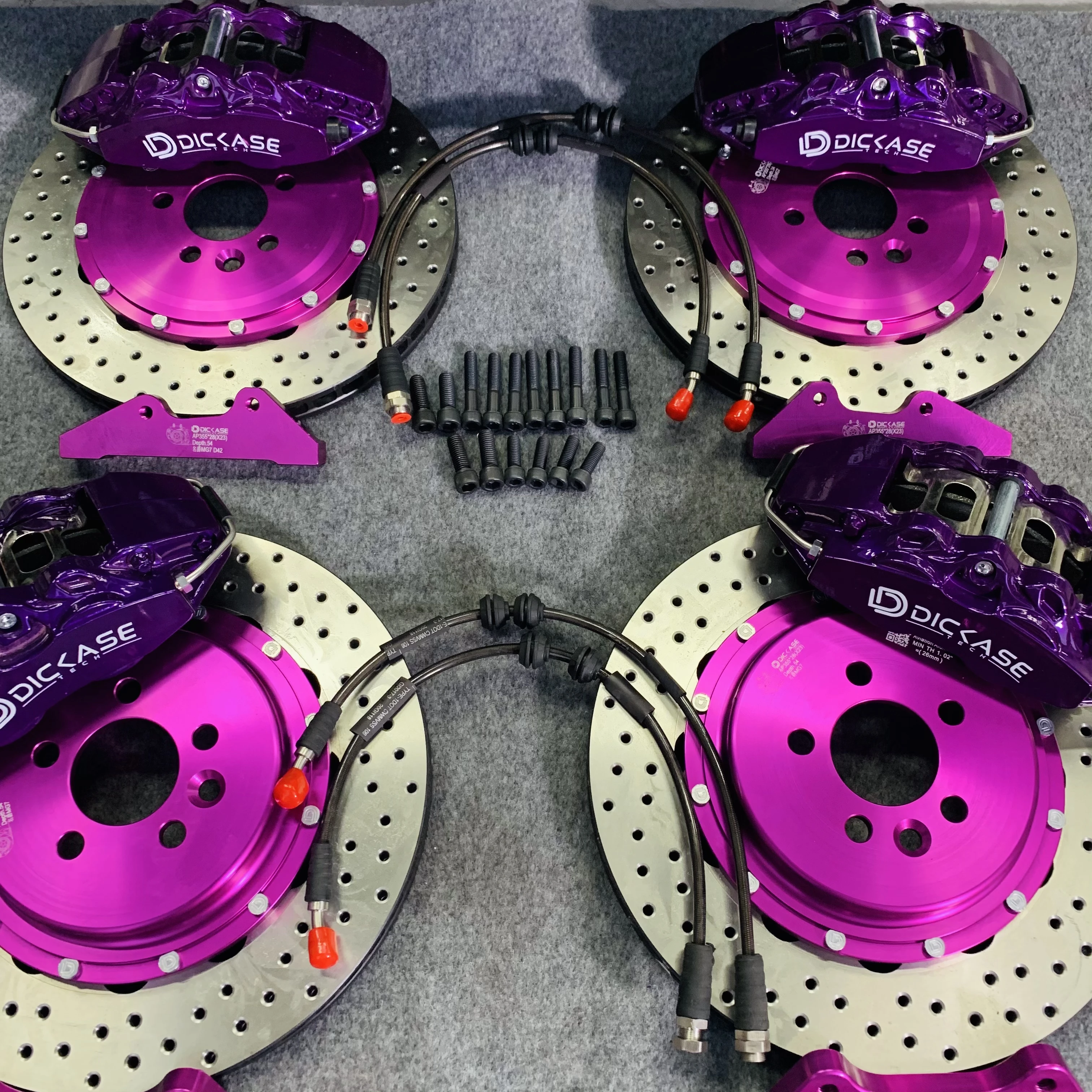Kit de frenos Dicase de 4 pistones para BMW E36/E46, 17 pulgadas - imagen 2