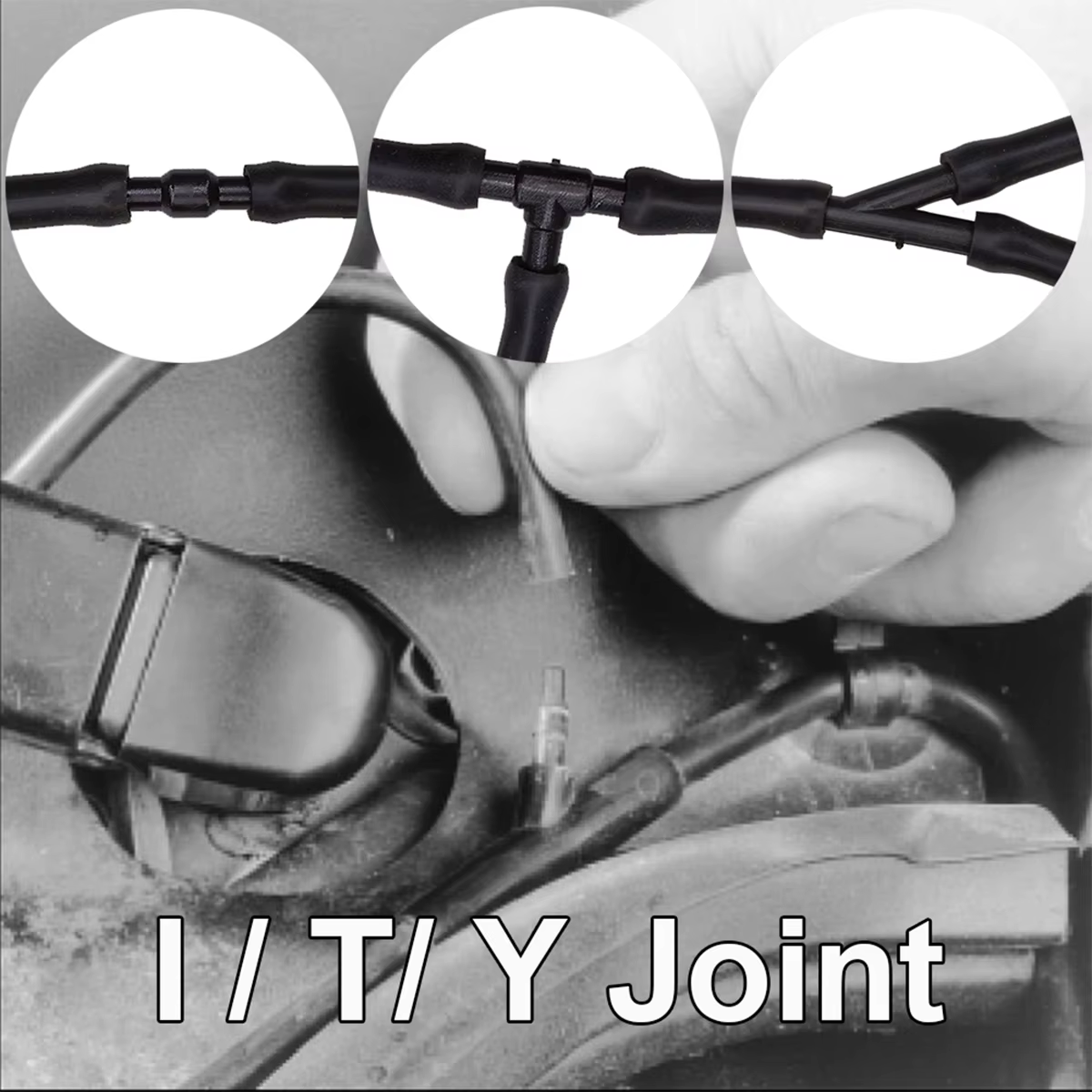 Conector en T de 3 vías para manguera de limpiaparabrisas - imagen 2