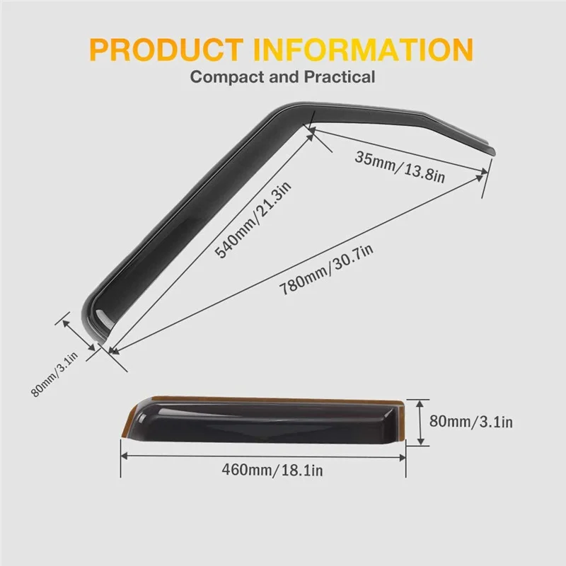 Deflectores de lluvia para ventanillas Jeep Wrangler JL y Gladiator JT - imagen 3