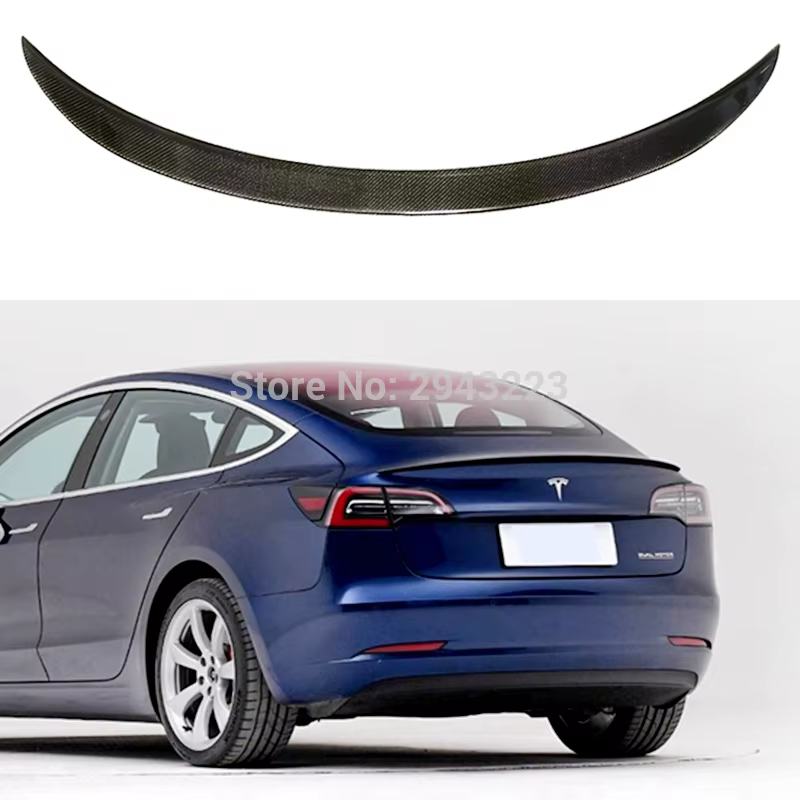 Alerón trasero de fibra de carbono para Tesla Model 3