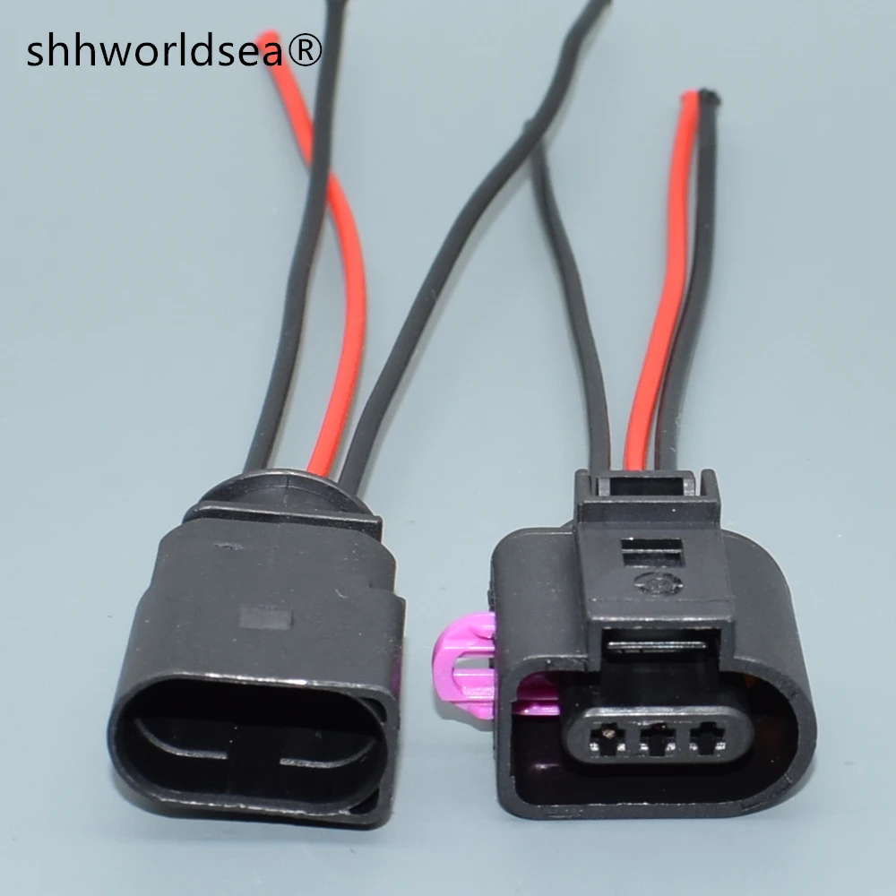 shhworldsea 50 piezas 1J 0973703 Caja de conector de clavija trenzada con Sensor de leva de árbol de levas para Audi A4 A6 AVK 3,0 02-04 1J0 973 703 para VW