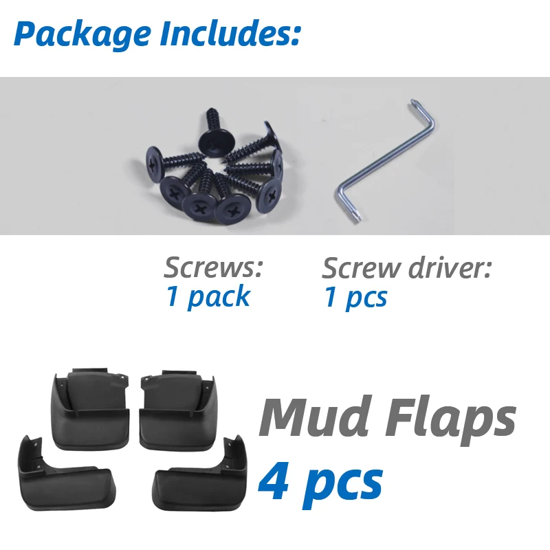 Guardabarros negros para Honda Accord Sedan 2003-2007 - imagen 3