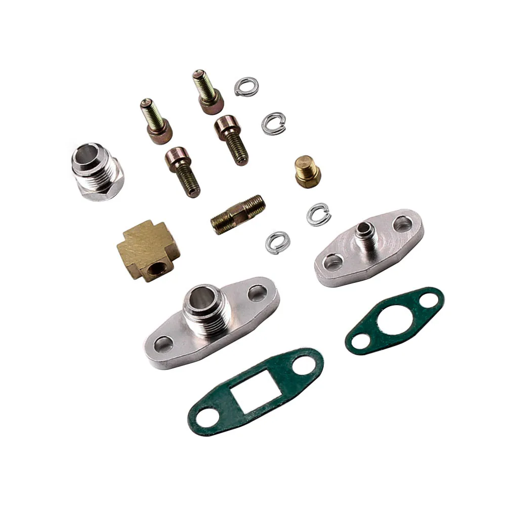 AMPTZ Kit alimentación y retorno de aceite para turbo T3 T4 T04E - imagen 4