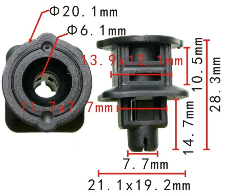 Grapa de fijación para faldón lateral Fiat 100 OEM 0051934464 - imagen 2