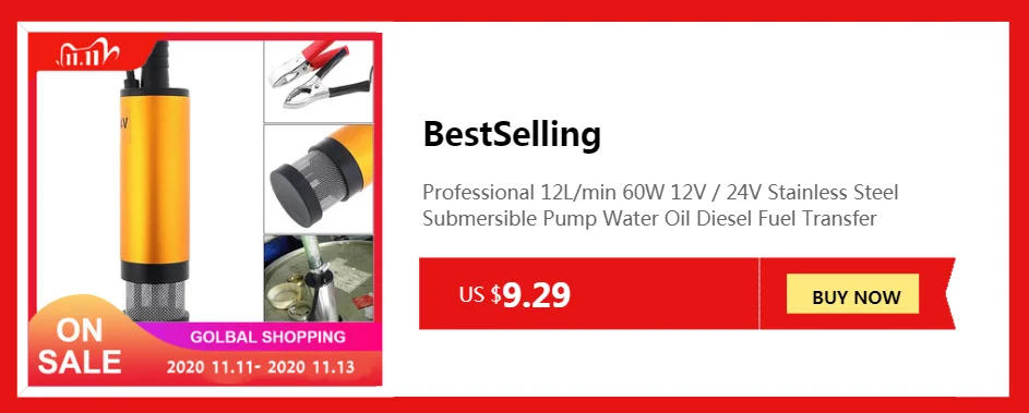 Bomba sumergible DRISENTRI de 12 V y 24 V