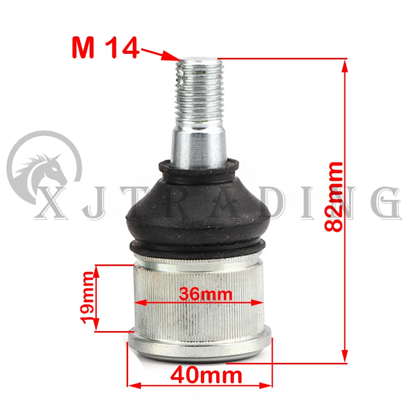 Junta esférica M14 de 36x19mm vista frontal