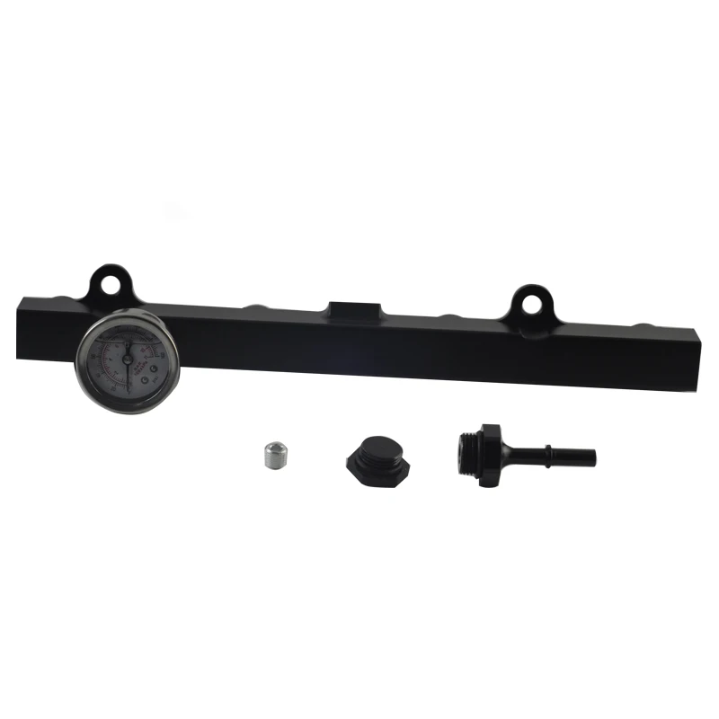 Carril de combustible serie K negro mecanizado por CNC