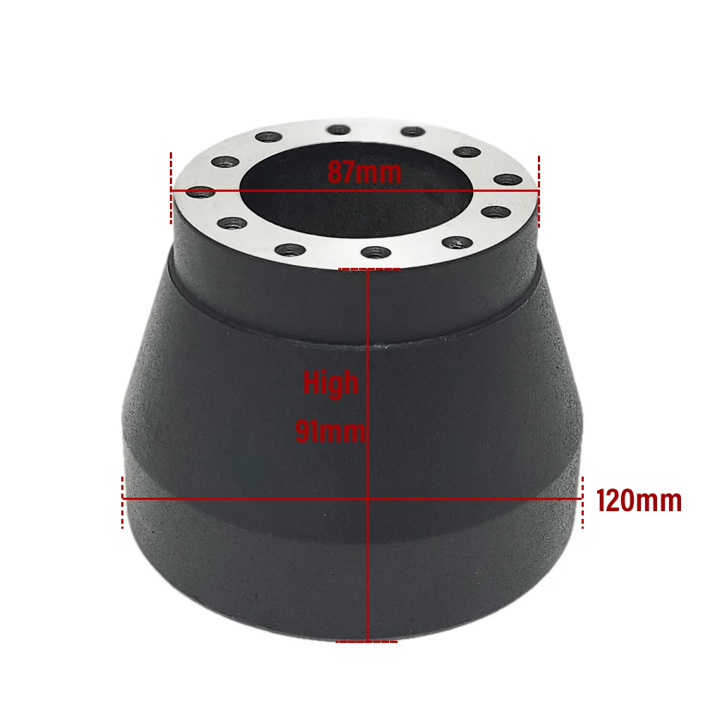 Adaptador de cubo de volante de aluminio negro para BMW
