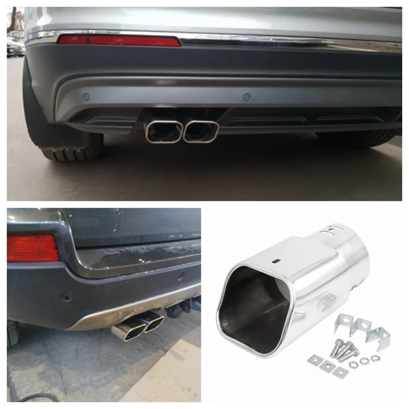 X AUTOHAUX Silenciador de escape universal para coche 4,45-6,35 cm - imagen 4