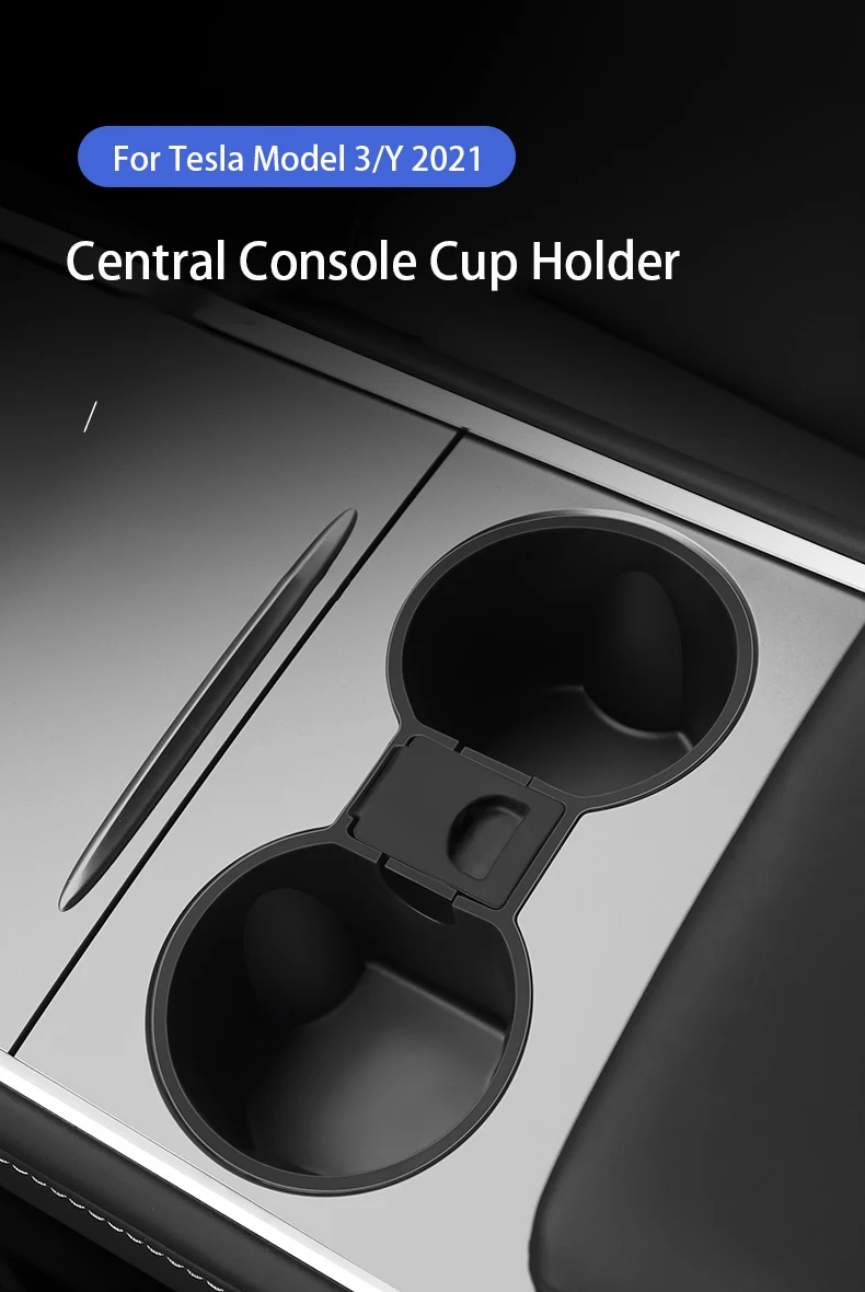 Inserto negro antideslizante para la consola central de Tesla