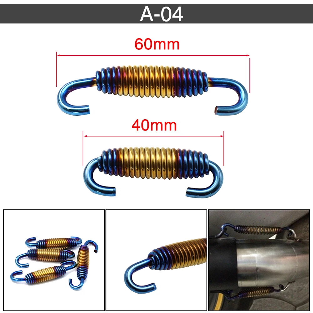 Muelles de unión del escape para motocicleta ZSDTRP de acero inoxidable - imagen 5