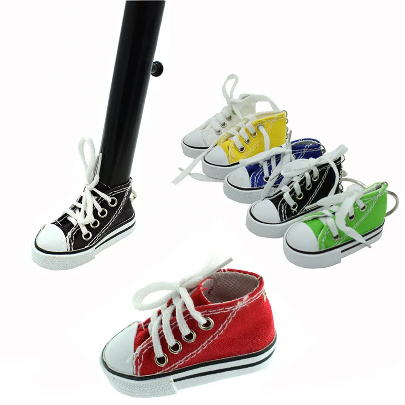 Mini zapatos de lona para decoración de moto o bicicleta