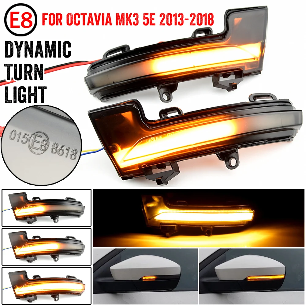 Intermitente LED dinámico para retrovisor – Skoda Octavia III 5E