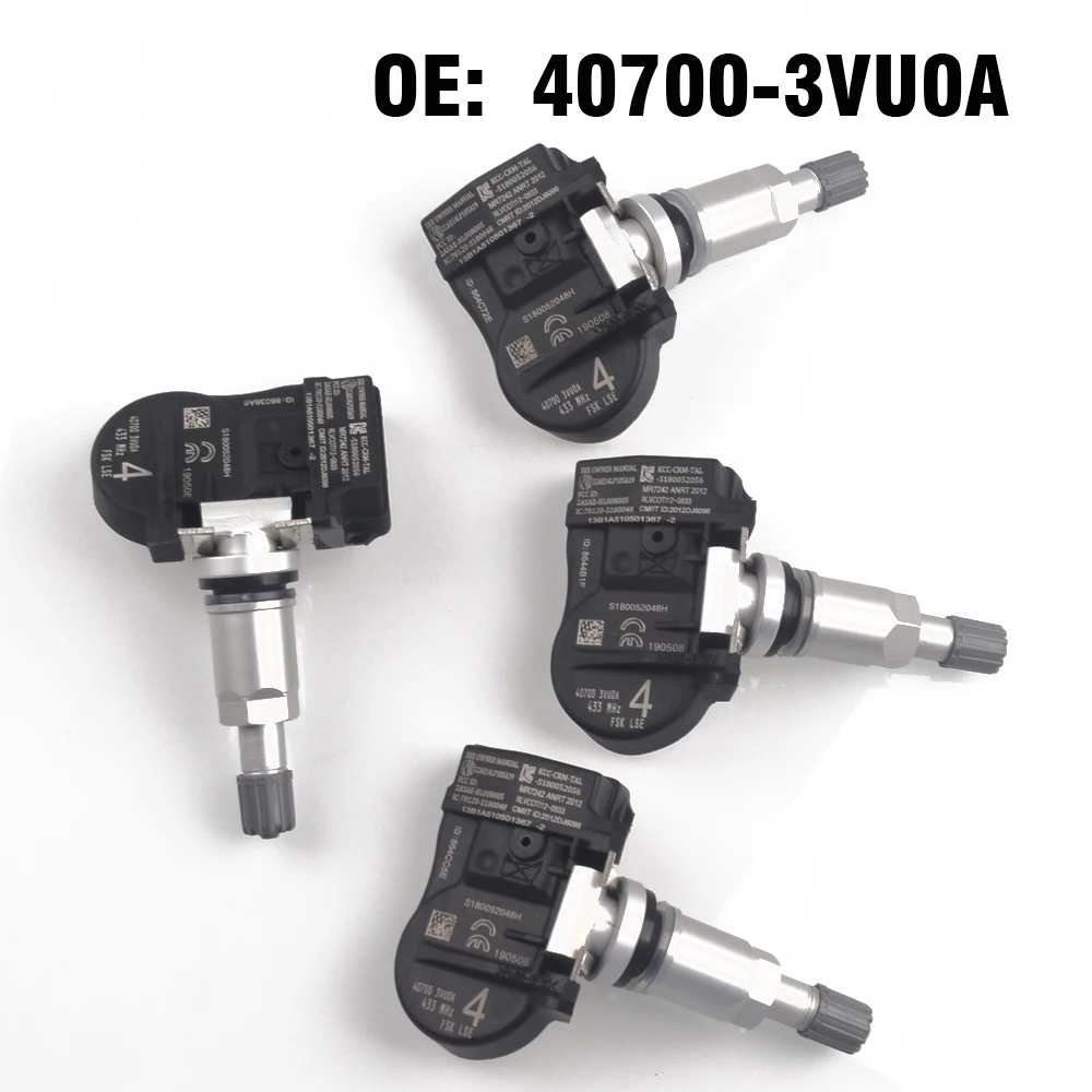 Kit de sensores TPMS Auto-Partner 433 MHz para Nissan, Renault, Opel y Vauxhall