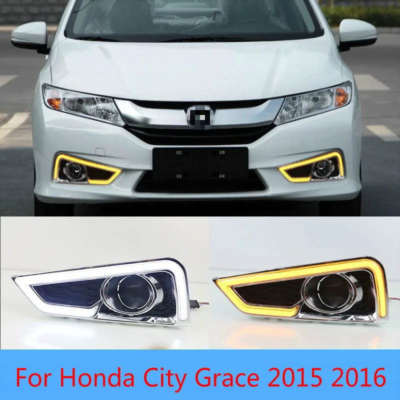 Juego de luces LED DRL para la parte delantera del Honda City Grace