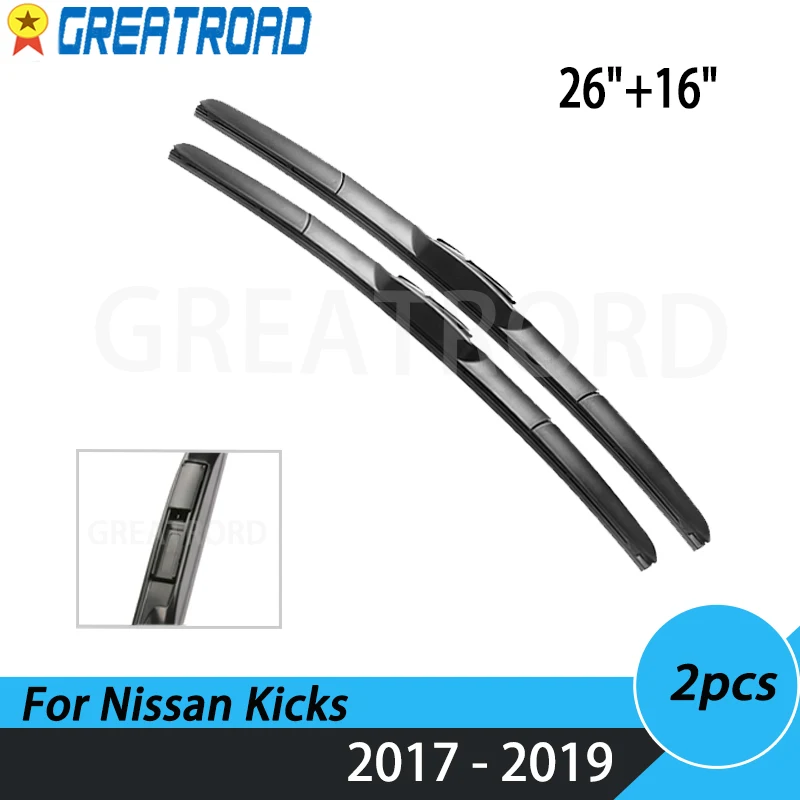 Limpiaparabrisas híbrido delantero Nissan Kicks 2017-2019
