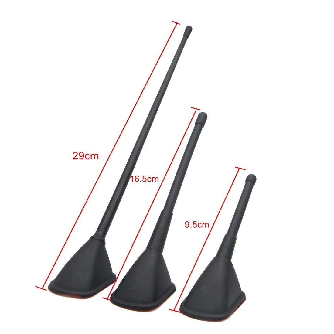 Antena decorativa de techo X Autohaux autoadhesiva para coche negra - imagen 4