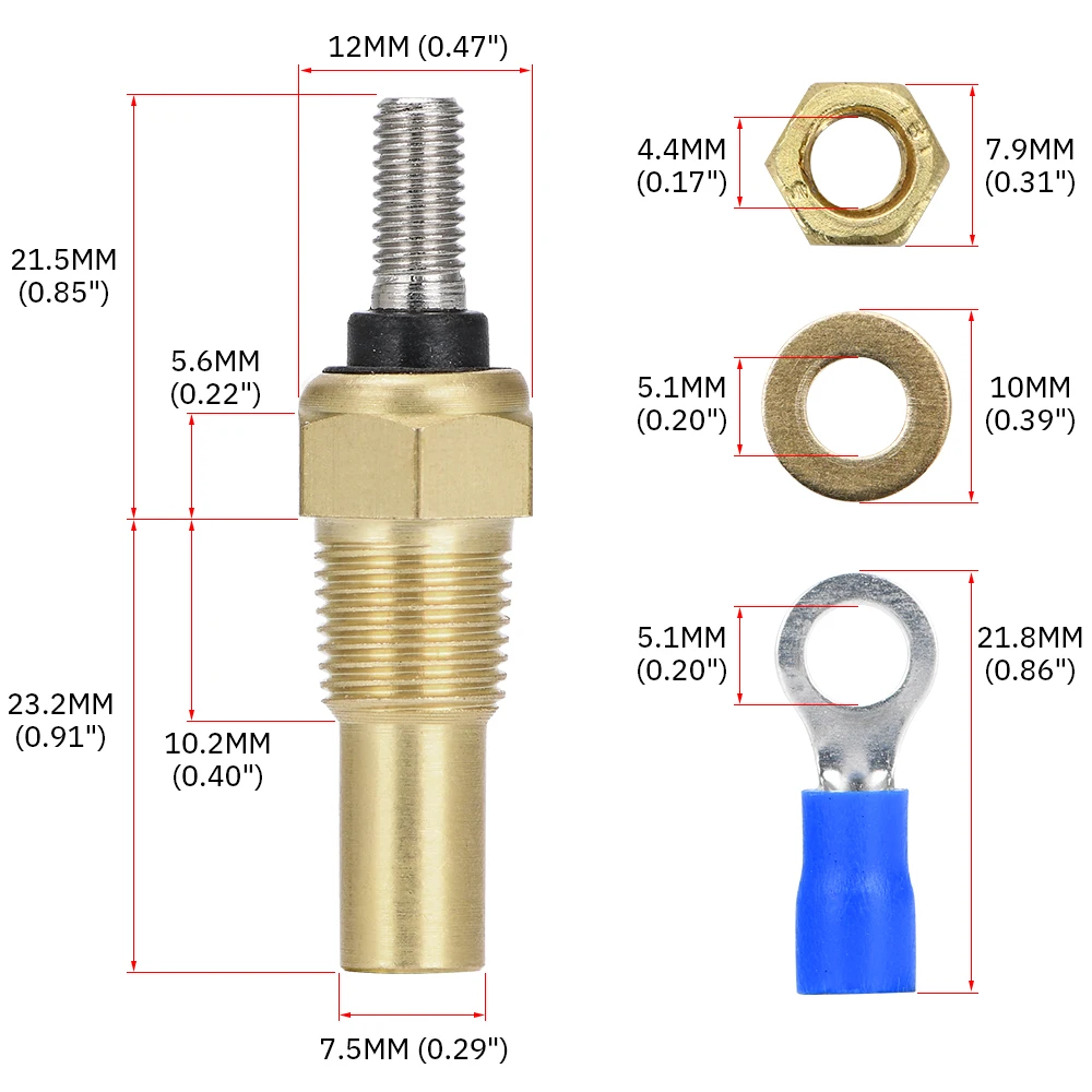 Sensor de temperatura de aceite y agua NPT 1/8 – Emisor eléctrico - imagen 5