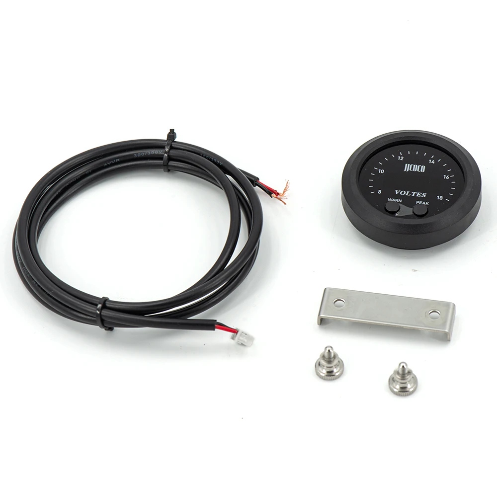 Voltímetro de coche LED rojo, redondo ultrafino universal - imagen 2