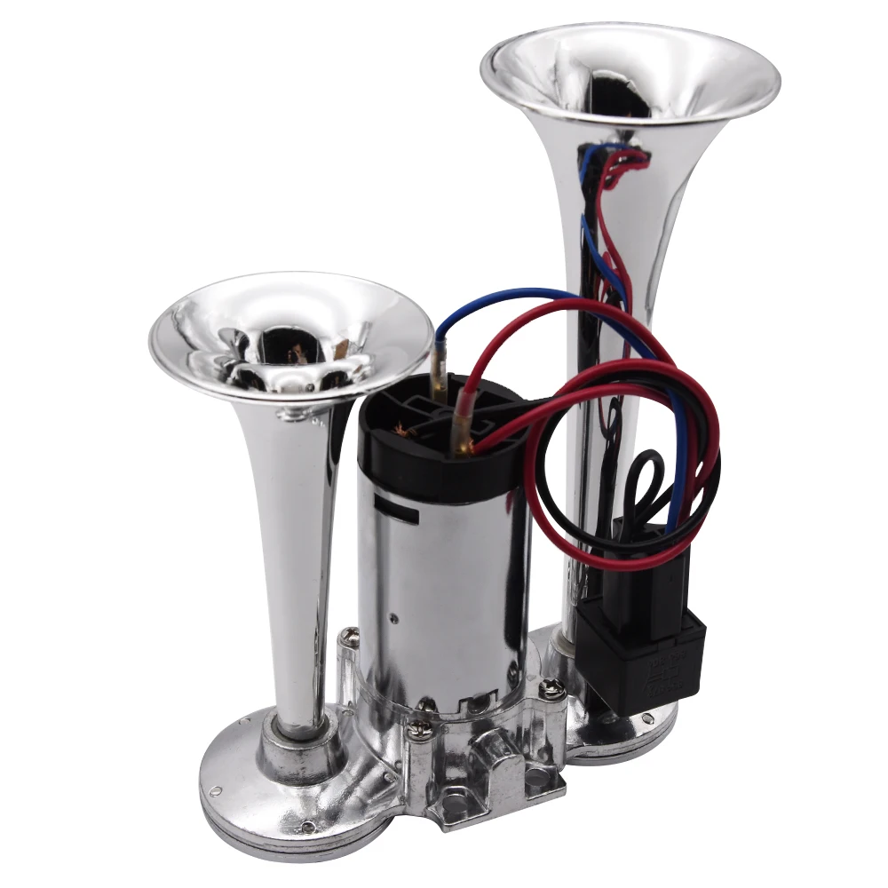 Bocina de coche 12V doble trumpet con relé 115dB - imagen 3