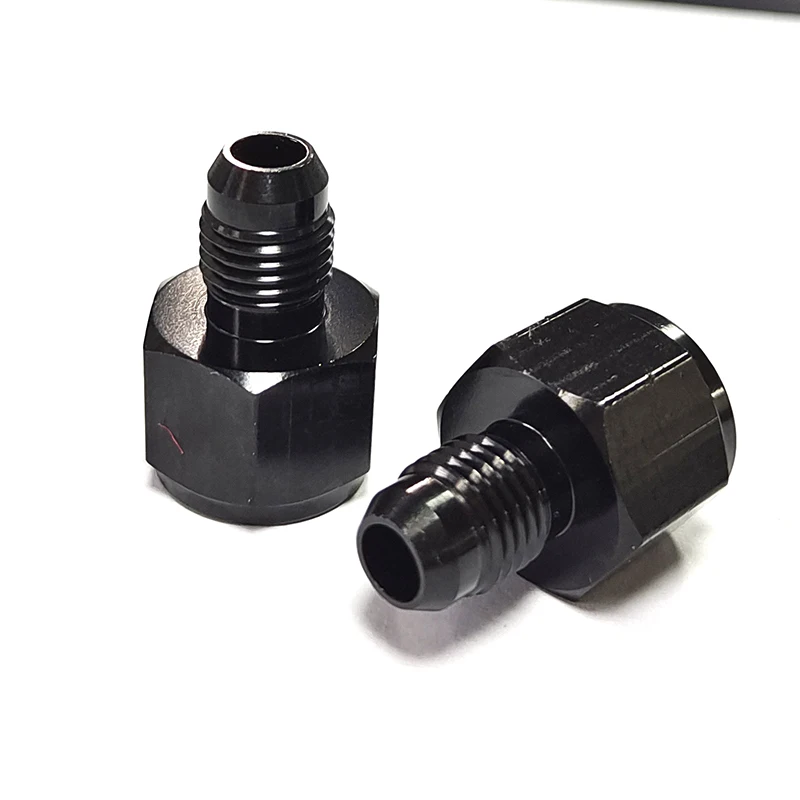 Adaptador reductor de rosca hembra a macho en aluminio negro - imagen 2