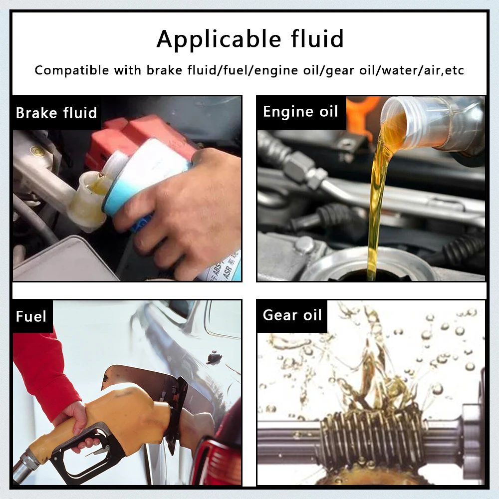 Adaptador tubo combustible AN6 AN8 AN10 acampanado macho negro - imagen 5